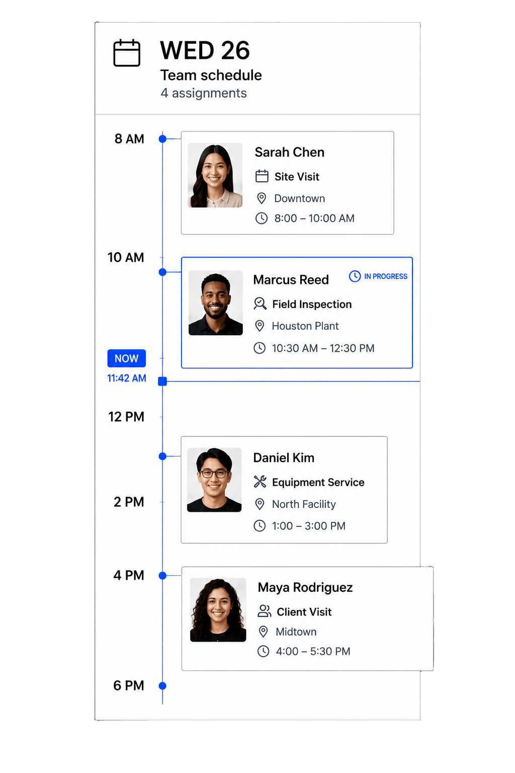 Workhint staff scheduling software interface